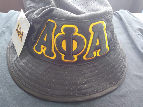 Khabib Hat Alpha Phi Alpha Embroidered Bucket Hat (Black, S/M 58cm