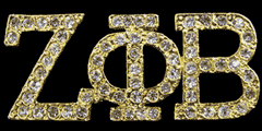 Crystal Pin in Gold